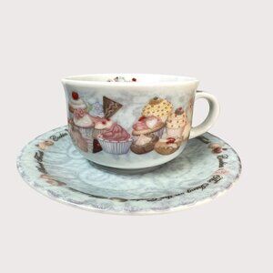 Paul Cardew Designs Cupcakes Cup and Saucer 8oz EUC Tea Party Cute Fun
